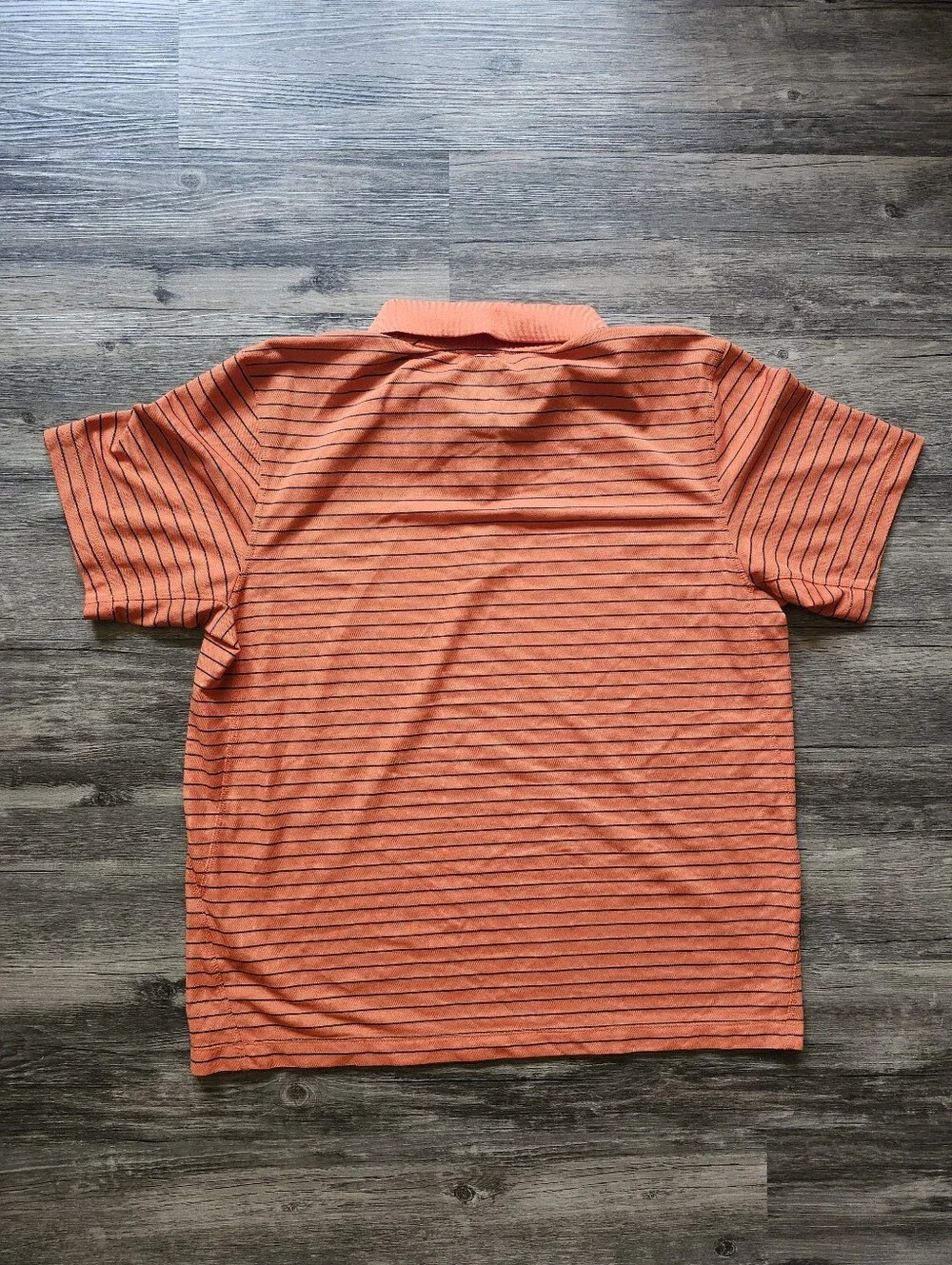 The North Face Men's Orange Striped Polo Shirt